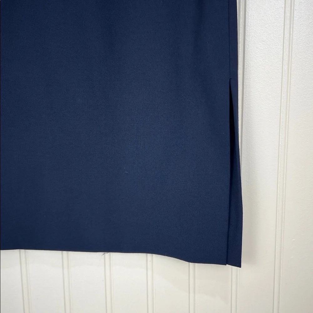 NWT Ann Taylor Women’s Navy Pencil Straight Side Slit Lined Skirt Size 10